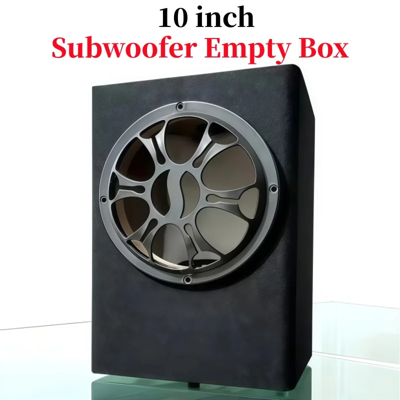 Caja vacía de subwoofer de 10 pulgadas, carcasa de woofer de coche DIY, cuerpo de caja de subwoofer de 1 pieza, caja de altavoz de graves de madera, caja de sonido de bajo, agujero de 23,3 CM