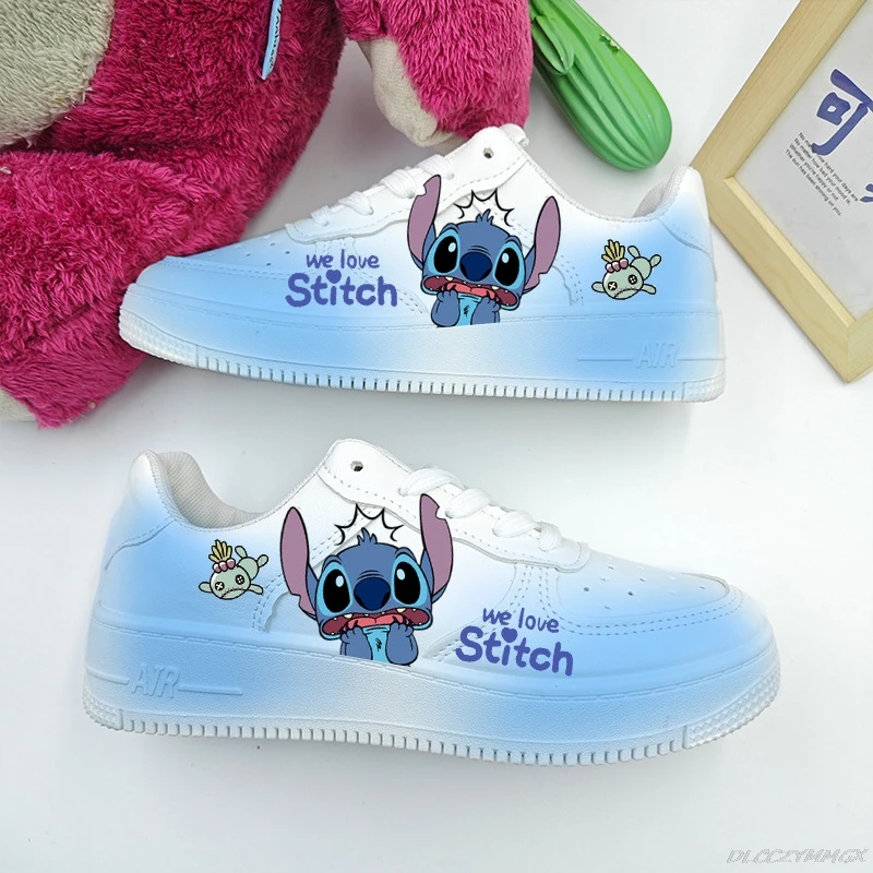 Disney Stitch Sports Shoes Cute Cartoon Boys Girls Kids 3D Pattern Shoes Anima Children Shoes Gift Casual Sneakers for Men