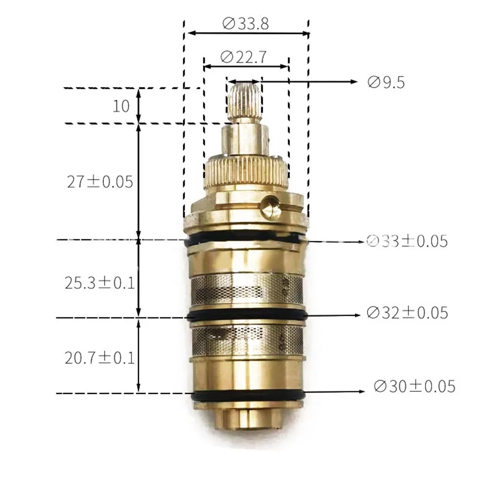 H6 Brass Bath Shower Thermostatic Cartridge Thermostatic Valve Core Spool Faucet Cartridge