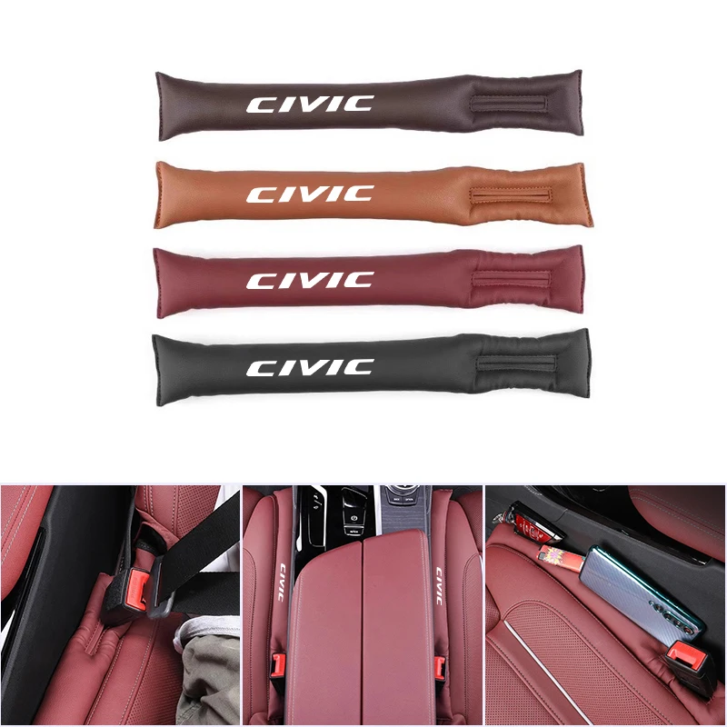 1PC Carbon Fiber Car Interior Seat Gap Plug Filler Pad Auto Accessories For Honda Civic Fk7 Fit Fk2 Mugen Fk8 Type R Accord Crv