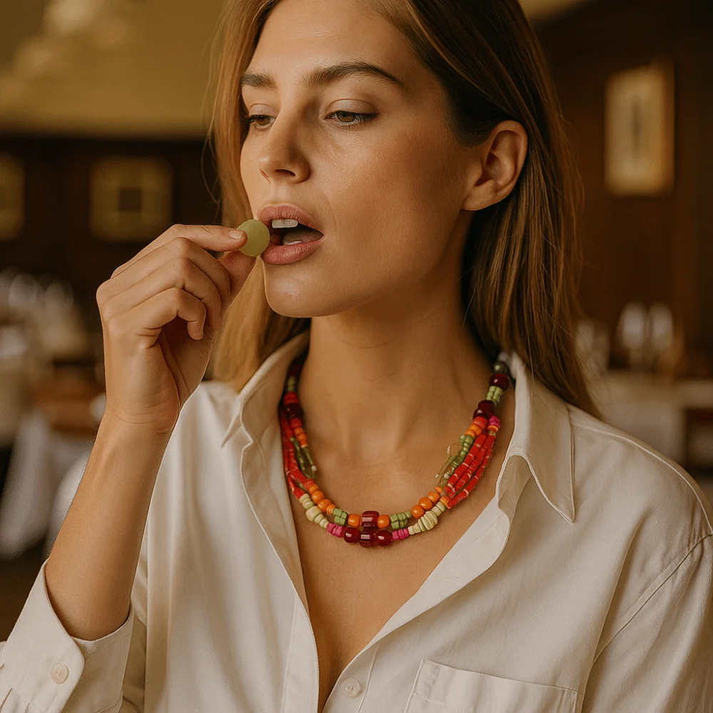 

Ethnic Style Multilayer Bead Necklace Necklace Set Marine Organism Charms Fruit Necklace Jewelry Accessories Hip Hop