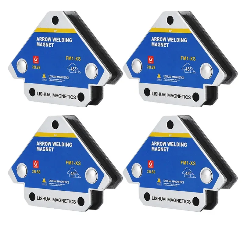 4Pcs 12.5KG Multi‑Angle Magnetic Welding Fixer, 45° 90° 135° Weld Positioner Magnet Tool for Metal Welding Locating Work