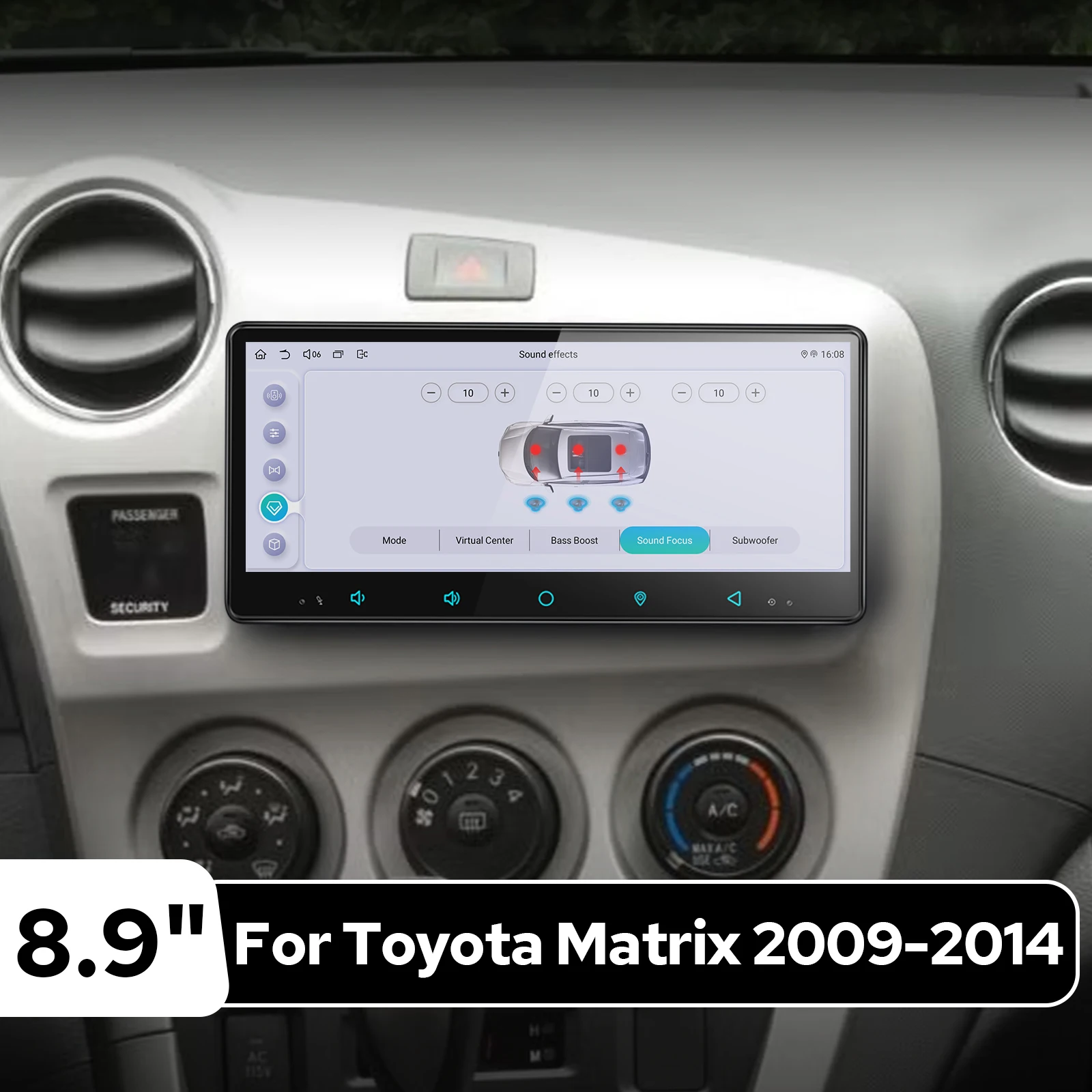 JOYING Android Car Stereo for Toyota Matrix 2009-2014 8.9