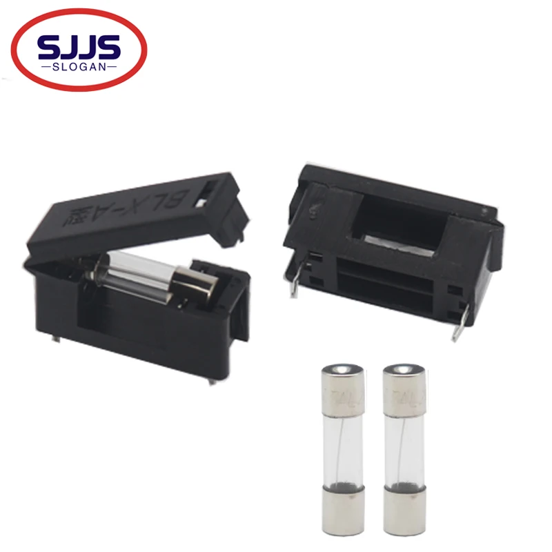 【20-5PCS】BLX-A 5*20MM BLACK GLASS FUSE HOLDER 5*20 Insurance Tube Socket Fuseholder for 5X20MM 5X20 Fuse PCB BOARD