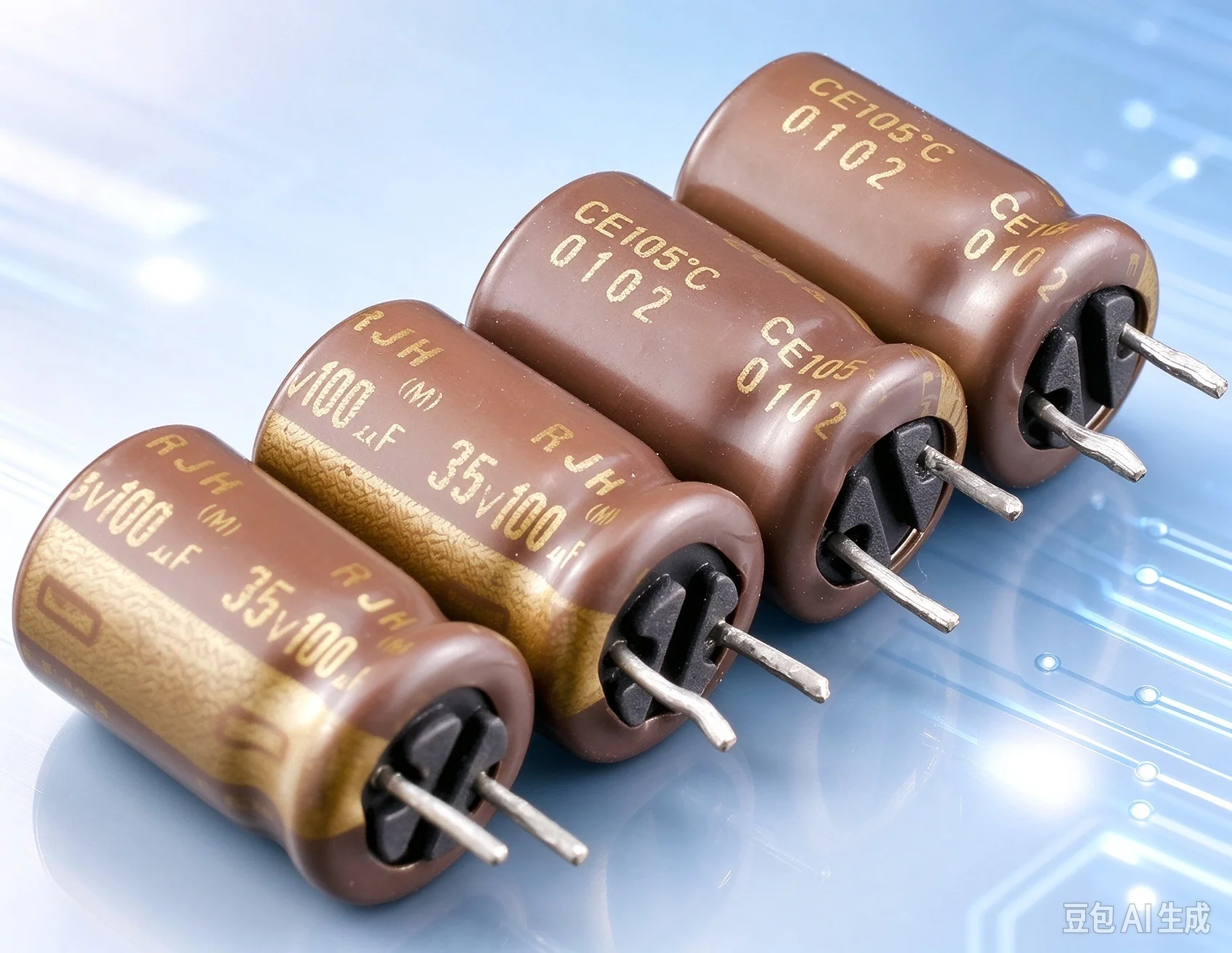 50pcs-for-elna-audio-decoupling-filter-electrolytic-capacitor-35v-100uf-pull‑out-parts