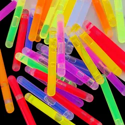 50Pcs Mini Glow Sticks Bulk Party Favors Light Sticks for Party Supplies, Glow-in-The-Dark, Easter Basket Stuffers, Easter Decor