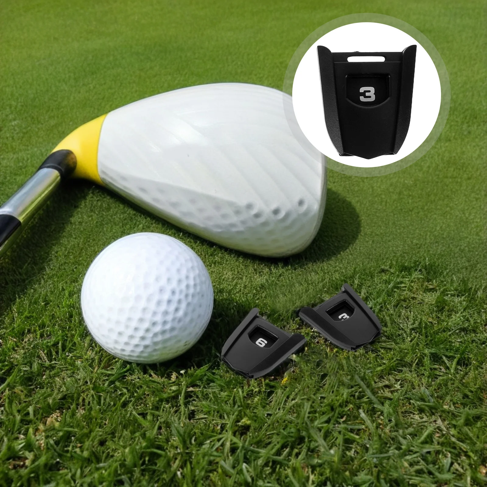 

6Pcs Golf Head Cover Tags Multifunctional Number Labels for Club Management Weatherproof Anti Scratch Golf Club Sign for Men