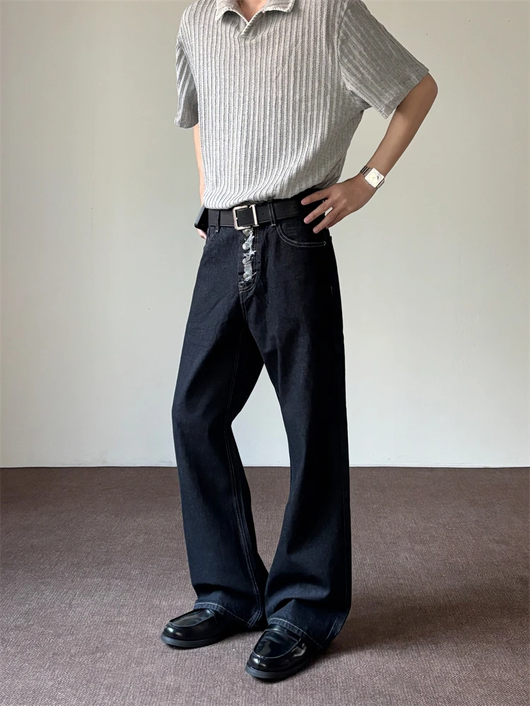 

Retro American Street Cleanfit Original Color Jeans Loose Floor-Length Wide Leg Pants for Men And Women Trendy Loose Fit Jeans