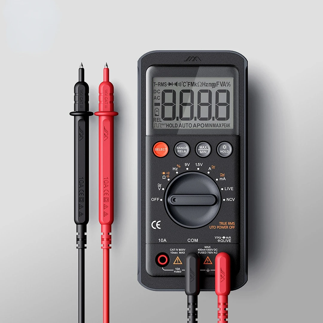 Imagem -02 - Xiaomi Jimihome Multímetro Digital ac dc Amperímetro Volt Ohm Tester Medidor com Termopar Lcd Backlight Instrumentos Elétricos