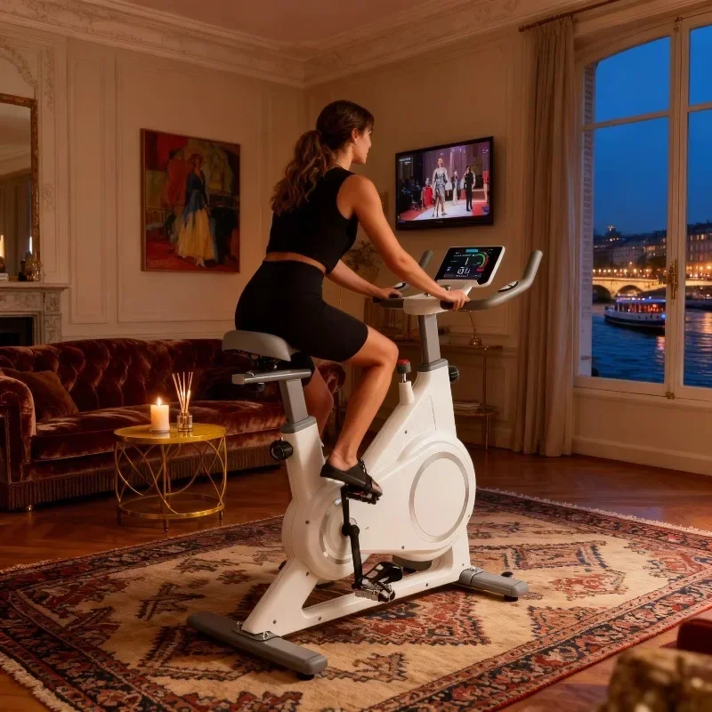 Superior Smart Connected Indoor Cycling Bike Touch Screen Console Stationary Bike for Modern Home Workouts