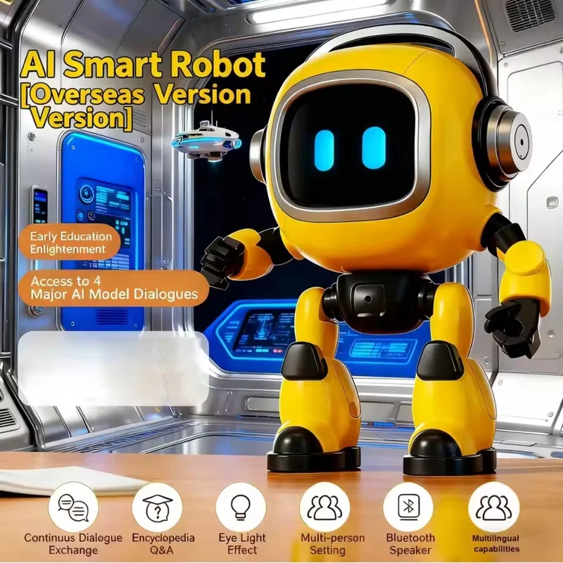 Robot interactif éducatif STEM avec programmation, apprentissage, commande vocale, compagnon d'anniversaire pour enfants