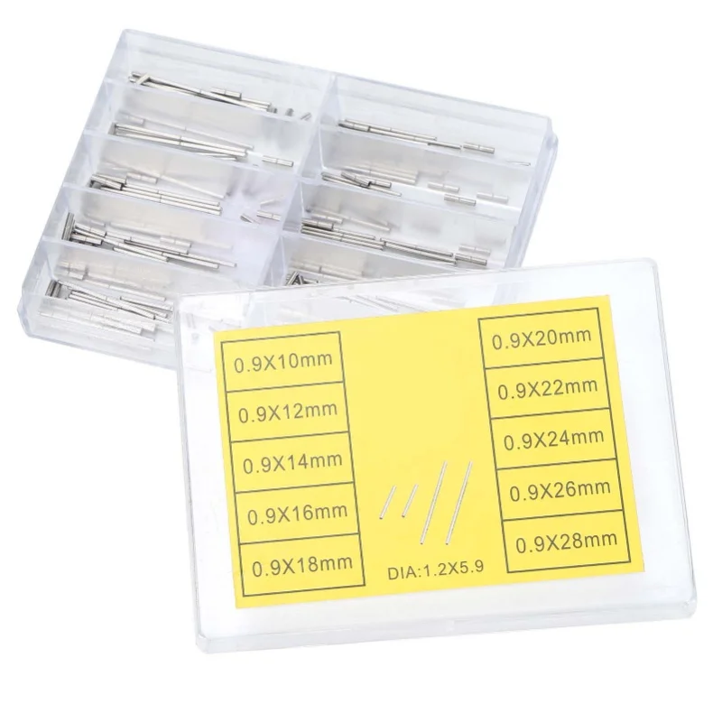 100Pcs Watch Tube Bar Alloy Watchband Strap Clasp Link Pin Connecting Shaft 0.9mm 10-28mm