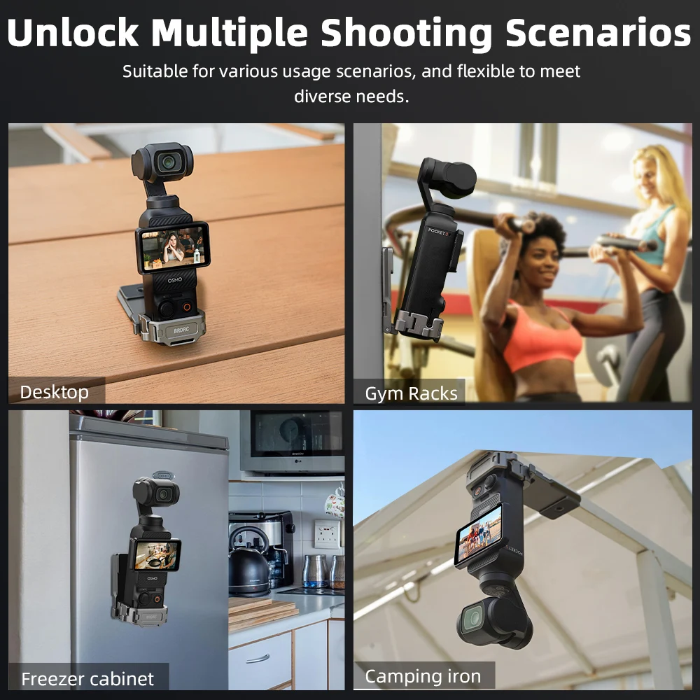2025 إطار محول مغناطيسي لـ DJI Osmo Pocket 3 كاميرا توسيع قوس سطح المكتب قاعدة تثبيت Vlgo ملحقات تصوير الفيديو