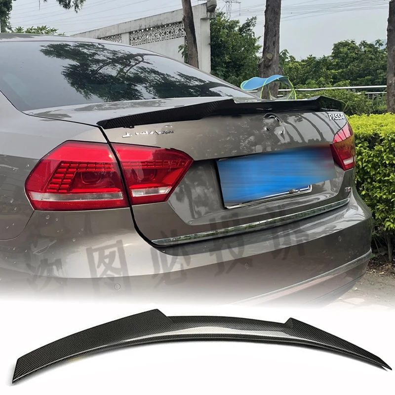 

Подходит для Volkswagen Passat B7 2012-2015 годов, высококачественный спойлер на крышку багажника из карбона, аэродинамический обвес в стиле M4.