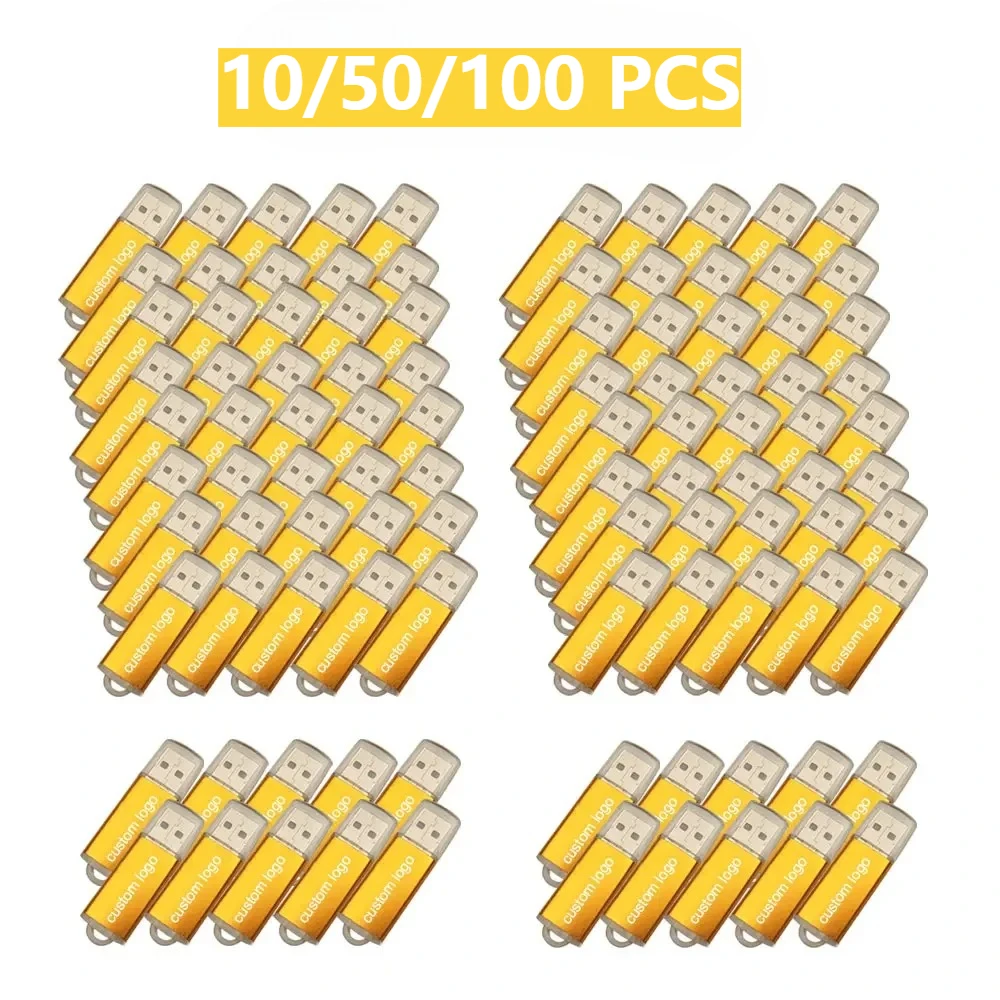 

10/50/100 шт., оптовая цена, металлический флэш-накопитель Usb 2,0, 4 ГБ, 8 ГБ, USB-накопитель, 64 ГБ, бесплатный логотип, подарки, водонепроницаемый U-диск