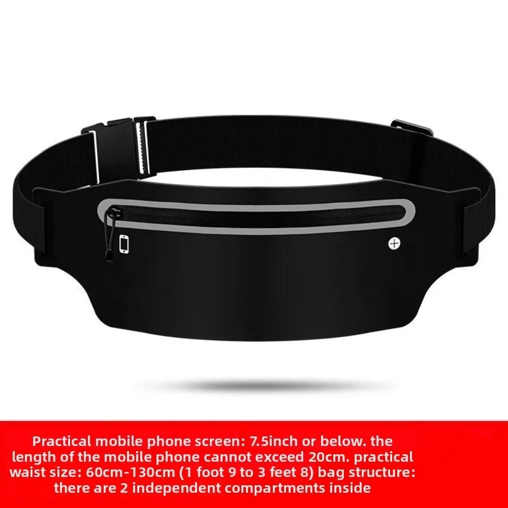 حقيبة هاتف رياضية رفيعة، حقيبة خصر رفيعة ورفيعة وخفيفة الوزن، حقيبة ظهر كروس متعددة الوظائف من النايلون، حزمة مراوح ركوب الخيل في الهواء الطلق