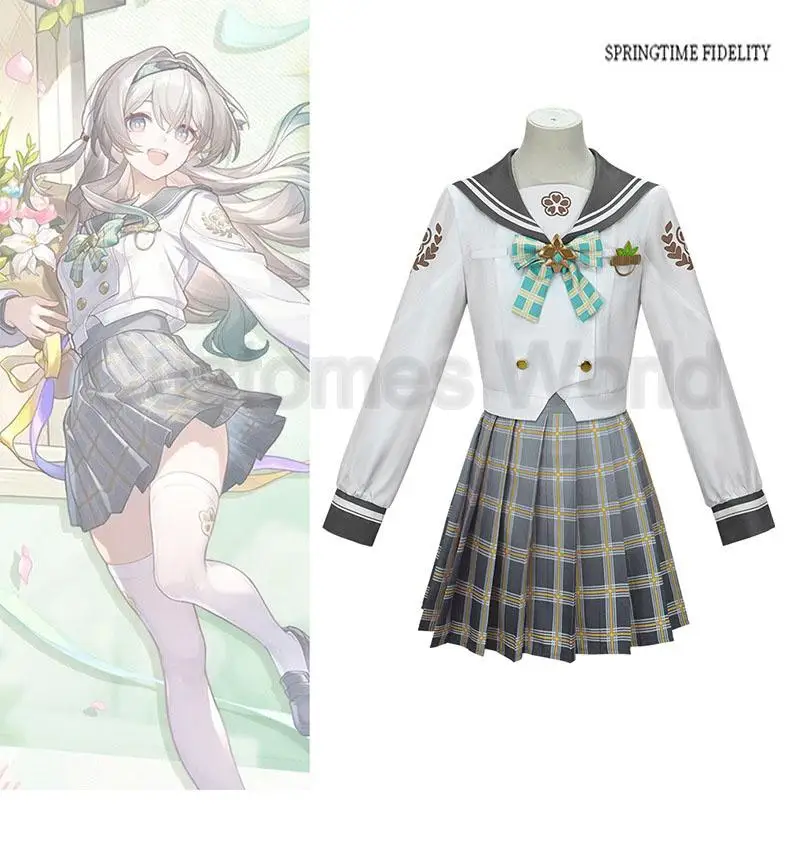 

Firefly Cosplay Costume Spring Hand Letter Honkai: Star Rail Firefly JK Dress Women Cute JK Uniform Halloween Party Costume