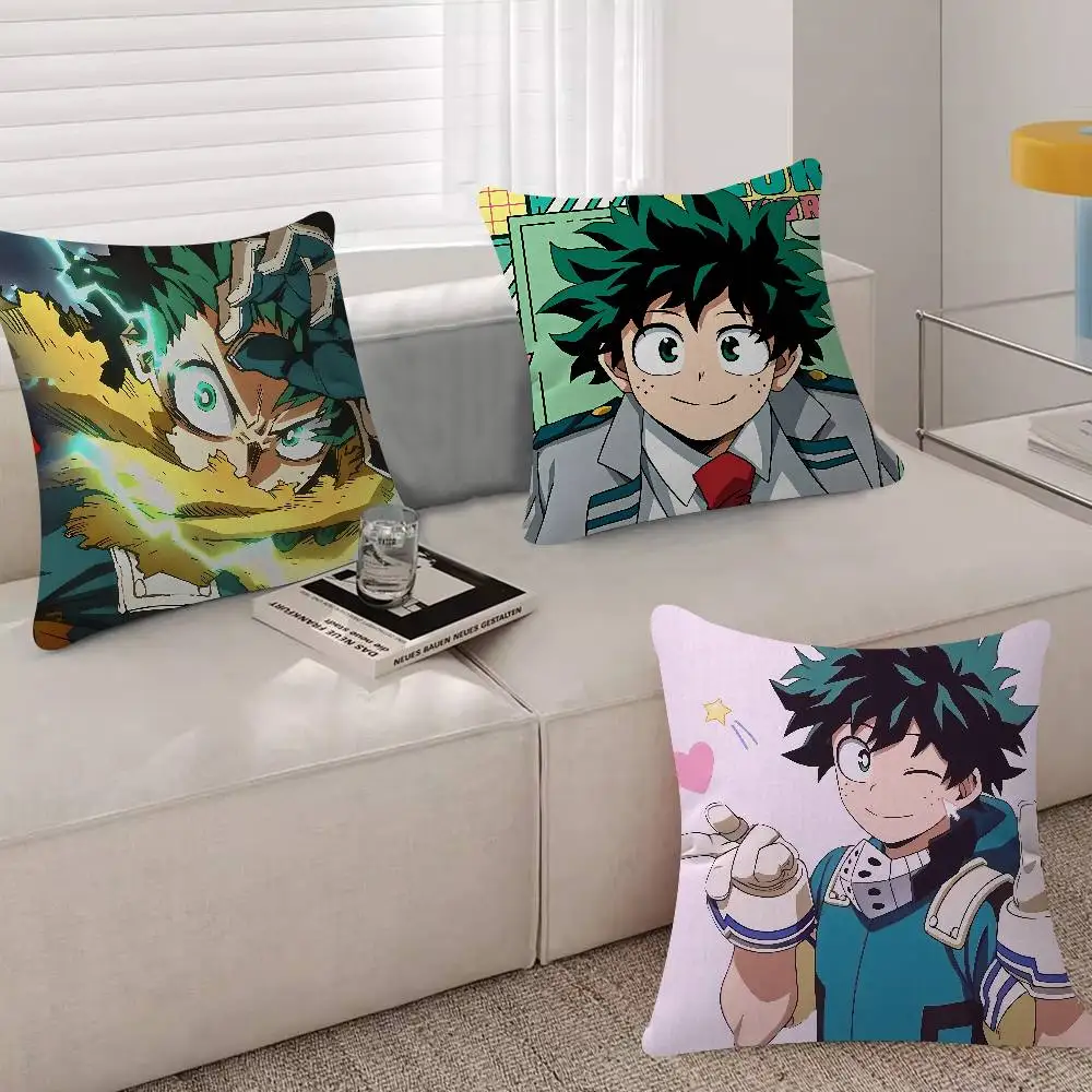 Anime M-My H-Hero Academia Izuku Midoriya Pillow Case For Sofa Decor Car Office Room Printing Cushion Cover Decorations And