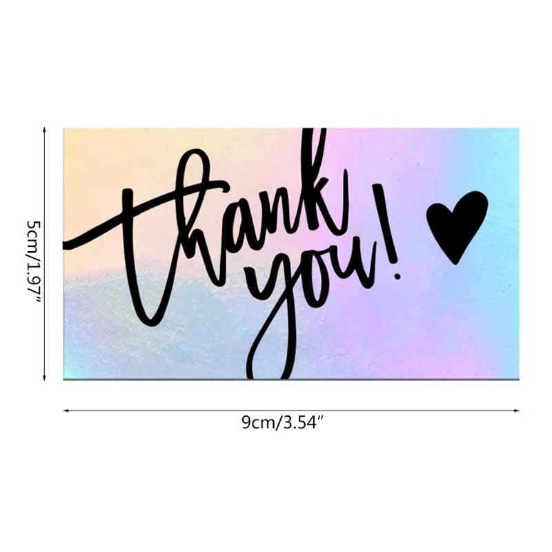 50pcs Thank You for Your Order Business Cards Shopping Purchase Thanks Greeting Cards Appreciation Card for Small Business 5x9cm view 6