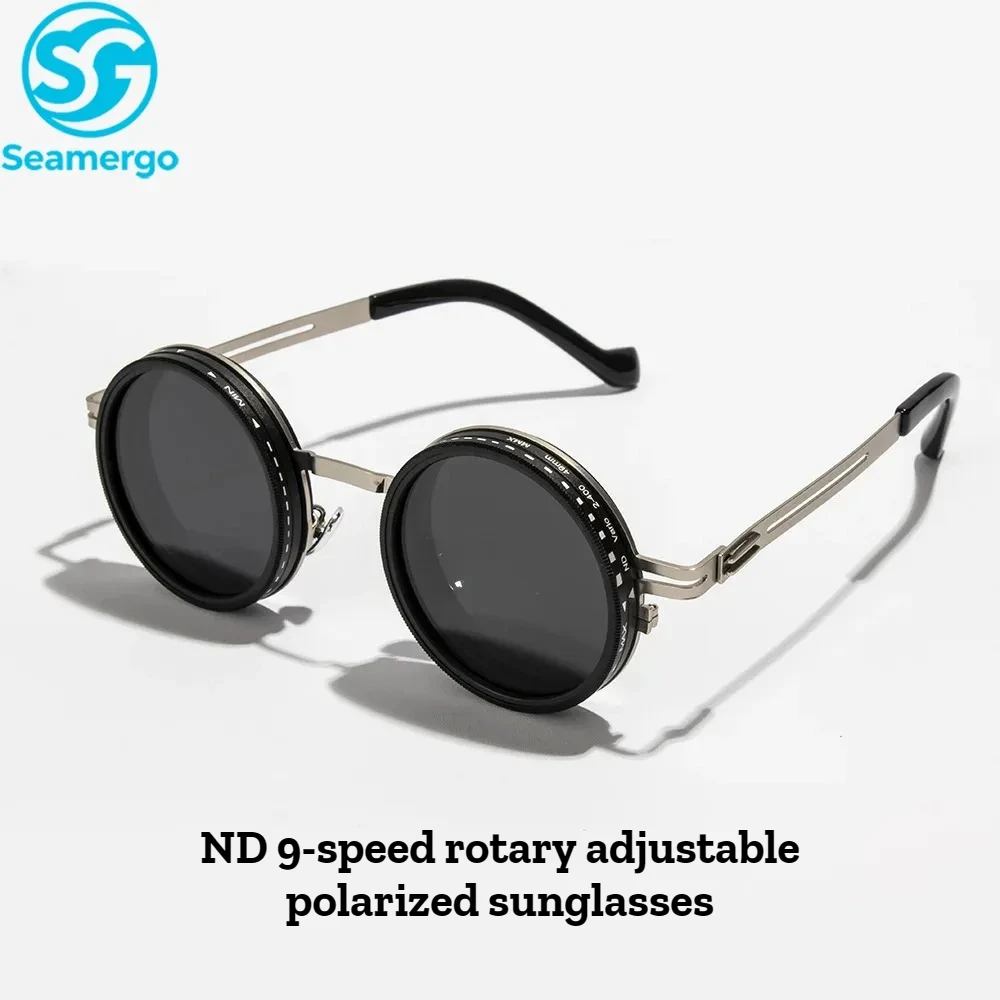 

Fashion Sunglasses Handmade ND9 Level Rotating Adjustable Brightness Dimming Glasses Dual Polarized Anti Strong Light UV400