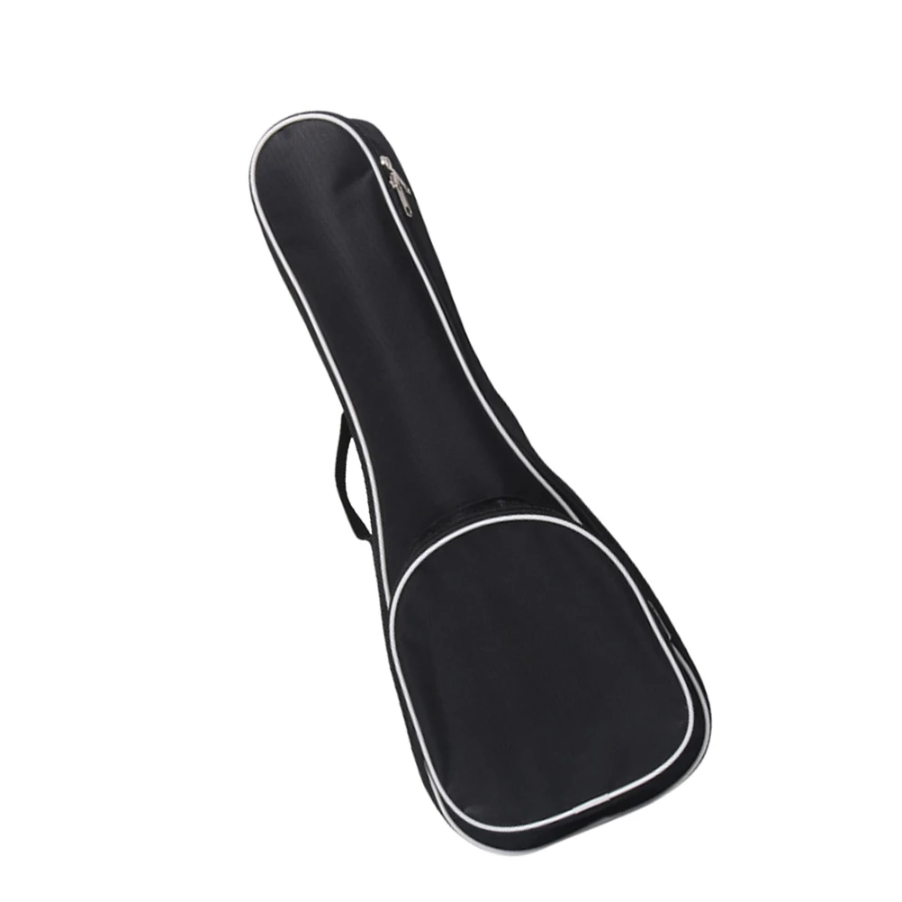 

Guitar Ukulele Case 23 Inch White Portable Oxford Cloth Pouch Zipper Compartment Picks Tuners Storage Musical