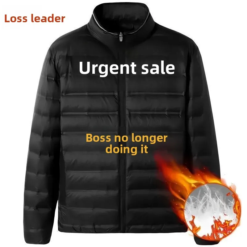 

Men's Lightweight down Cotton Jaet Pure Color plus Size Dad Casual Faion Stand Fit Youth ular Daily Wear Thin Model