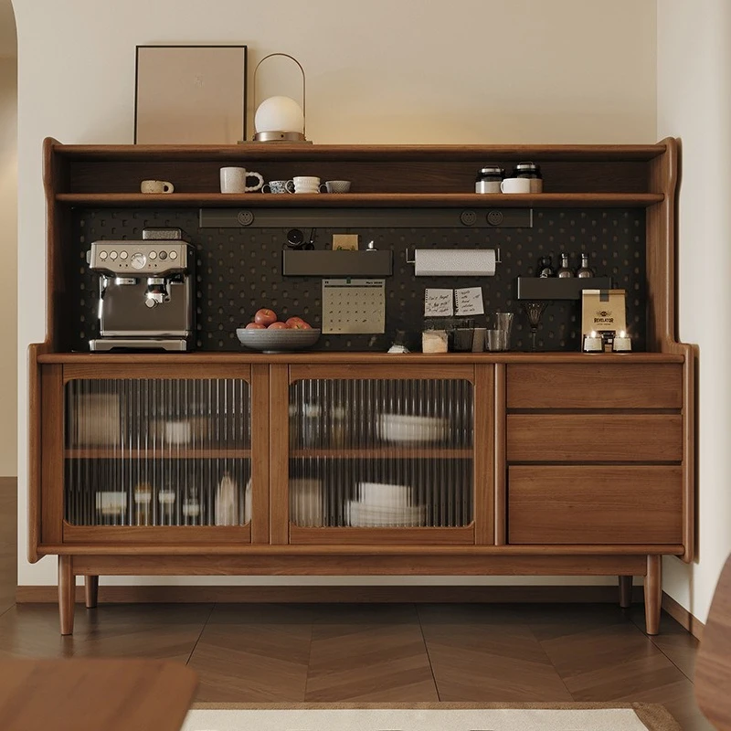 

Modern simple all-solid wood dining cabinet, living room kitchen cabinet, integrated tea cabinet