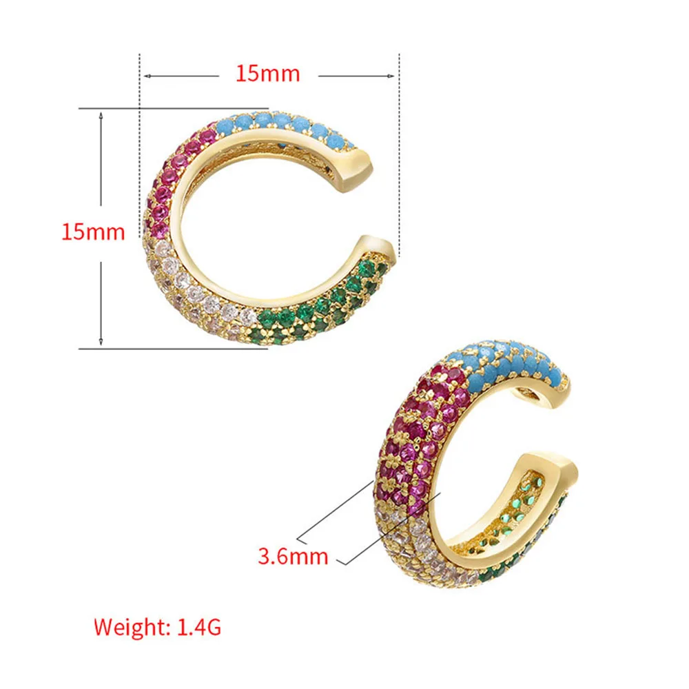 Women's Heart & Star Clip-On Earring Cuff with CZ