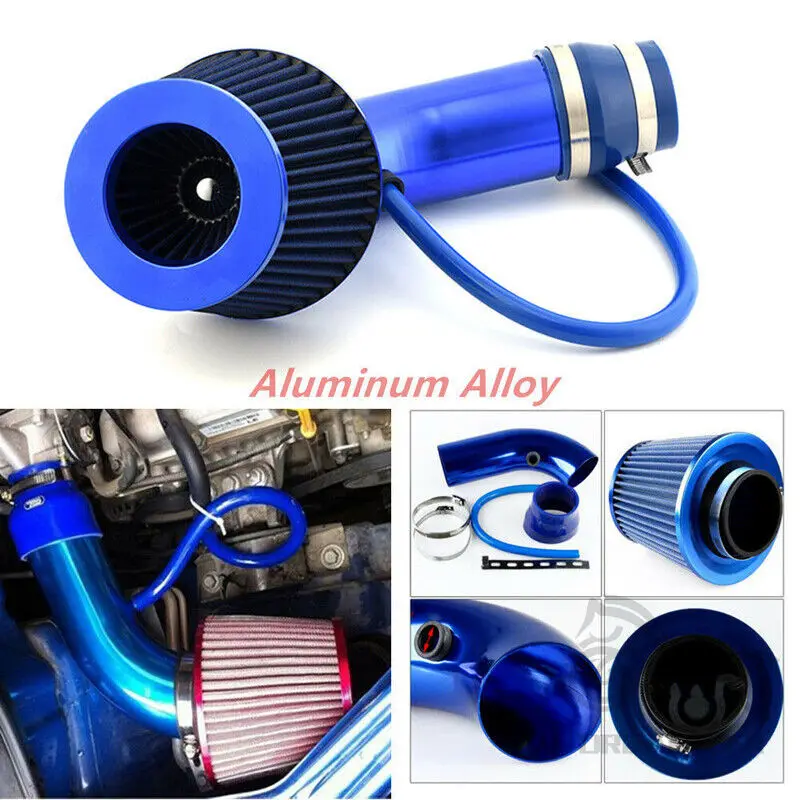 3 "76mm sistema de entrada de ar frio do carro turbo tubo de indução kit com filtro de ar cone alto fluxo performace corrida diy conjunto completo