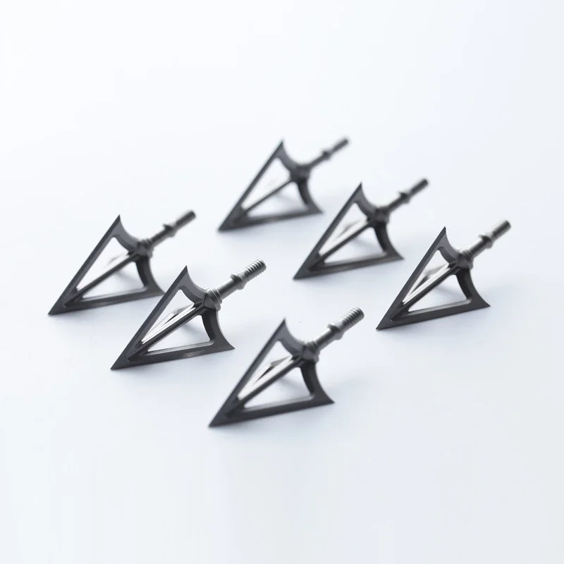 6/12pcs 3 Blades Broadhead 100 Grains Hunting Archery Arrowhead Stainless Alloy Arrow Head Points