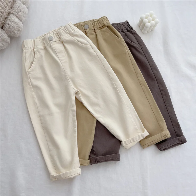 

2-8 Years Old New Spring Autumn Boys Pants 4 Color Casual Comfortable Long Sports Trousers For Kids