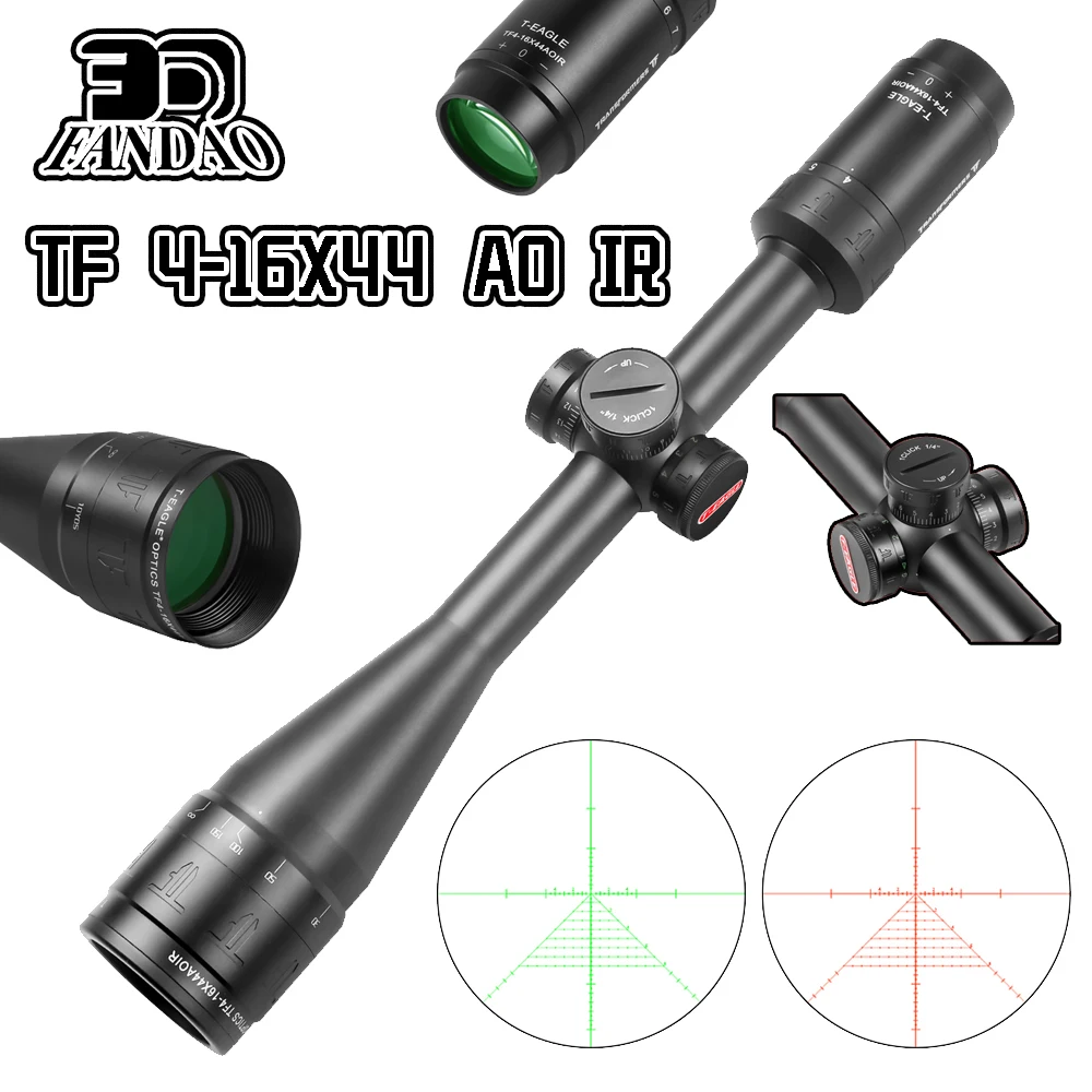 Riflescope TF 4-16x44 AOIR Hd Aseismatic Single Barrel Cross Optical Sniper Scope Suitable for Shooting at Medium Distances