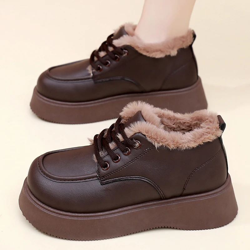 

Women's 2025 Winter Thickened Cotton Shoes for Warm Outdoors Casual All-Match Anti-Slip Durable Free Shipping Cotton