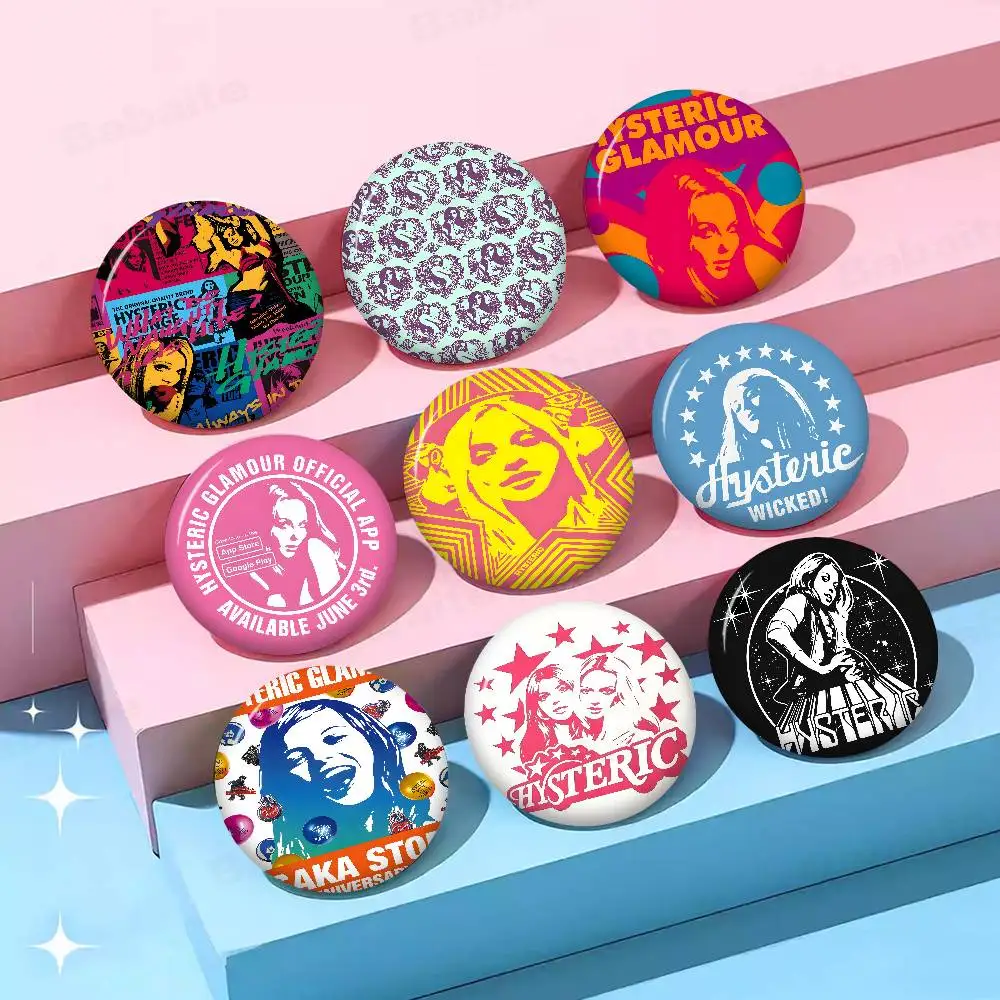 Hysteric Glamour Girl Creative Tinplate Soft Button Pins Animal Icon Brooch Lapel Backpack Badge Accessories Pin