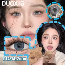 DUOXIU 1 Pair Korea Color Contact Lenses Fashion Natural Mixed Race Green Lenses for Eyes Diopters Myopia Contact Soft Lenes