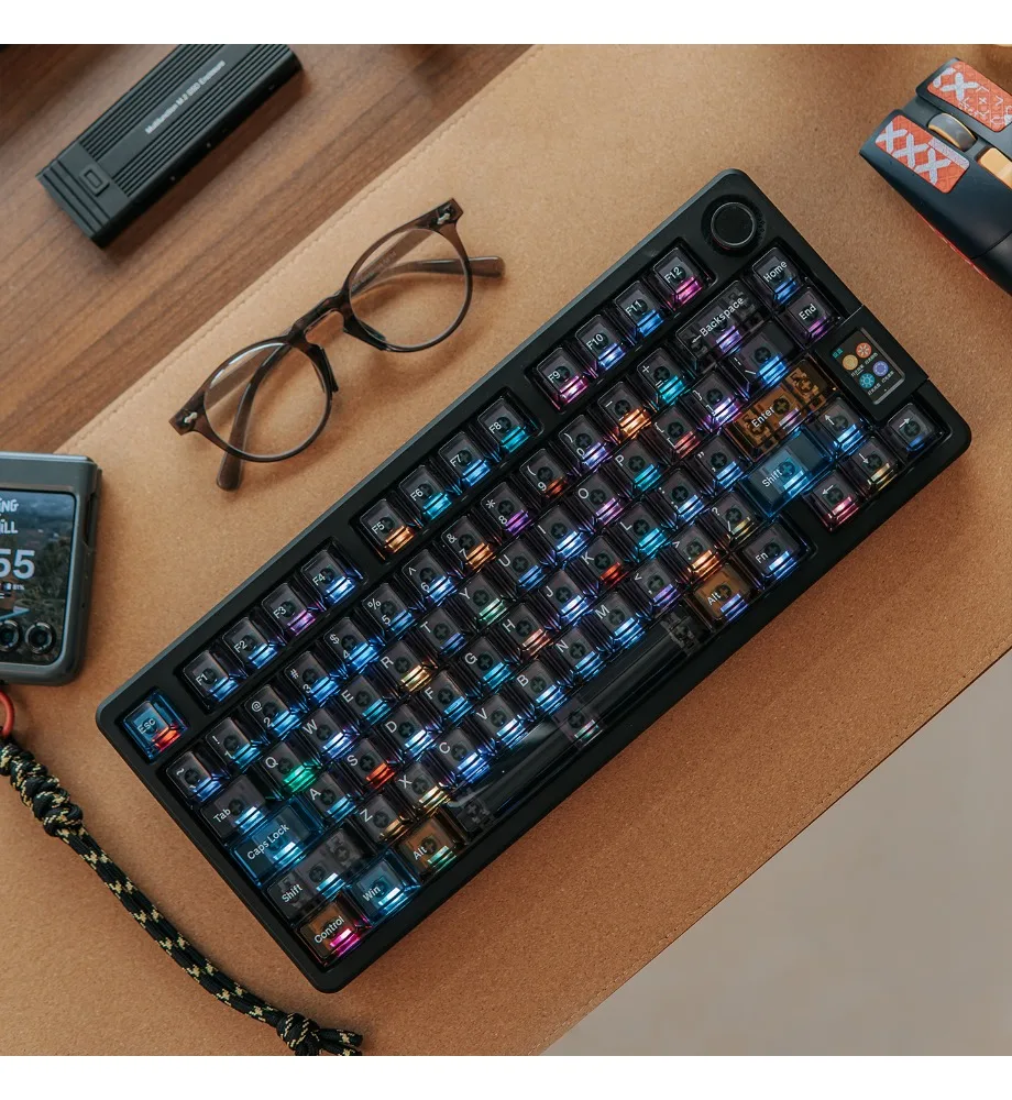 

Interstellar high transparency PC mechanical keyboard keycaps advanced gray full set original wooting/MADE68Ultra