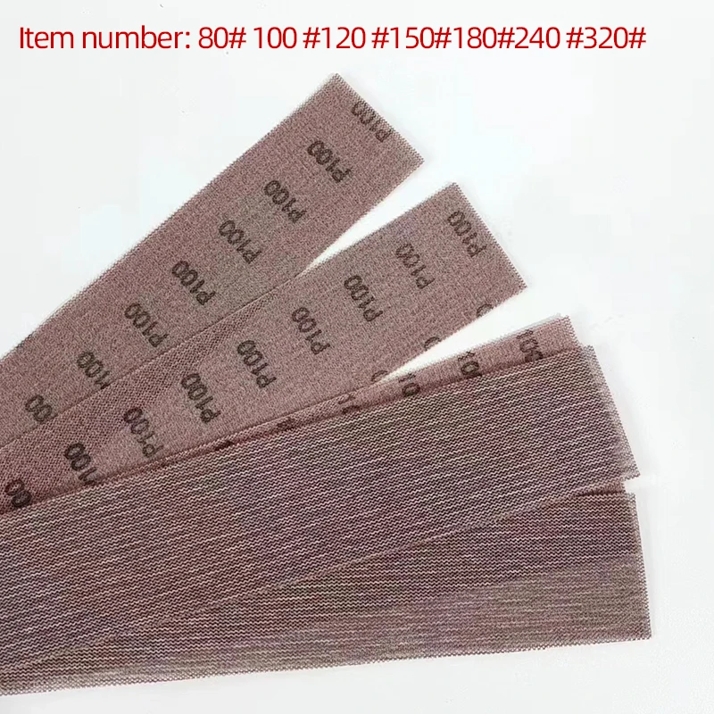 Rectangular Dry Grinding Mesh Sand 70×420mm Wall Woodworking Car  Sheet Metal Spray Polishing Flocking Mesh Sandpaper