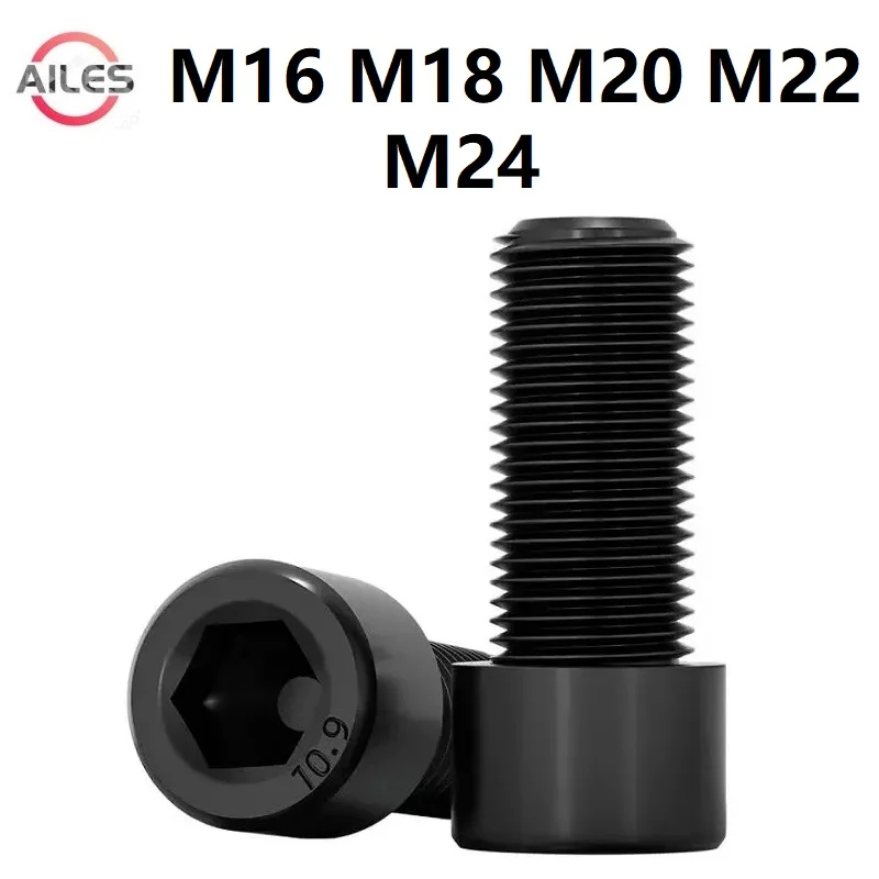 

M16 M18 M20 M22 M24 Fine Tooth Thread Hexagon Socket Head Cap Screws 10.9 Grade Full Half Tooth 1mm 1.25mm 1.5mm Pitch Hex Bolts