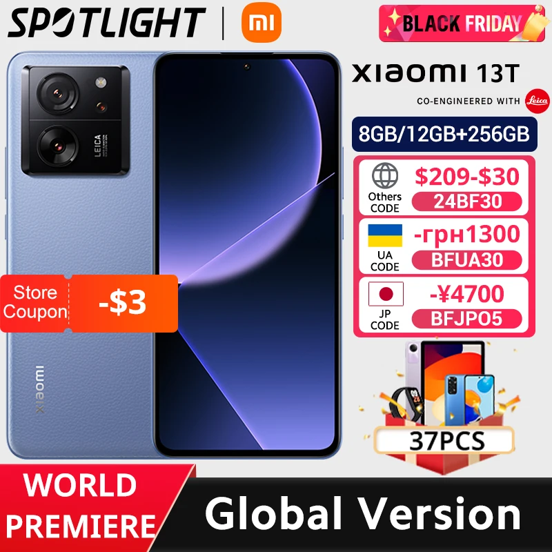 [Estreia mundial] Xiaomi 13T Versão Global 50MP Leica Camera 144Hz AMOLED Display MTK Dimensity 8200-Ultra 67W carregamento IP68