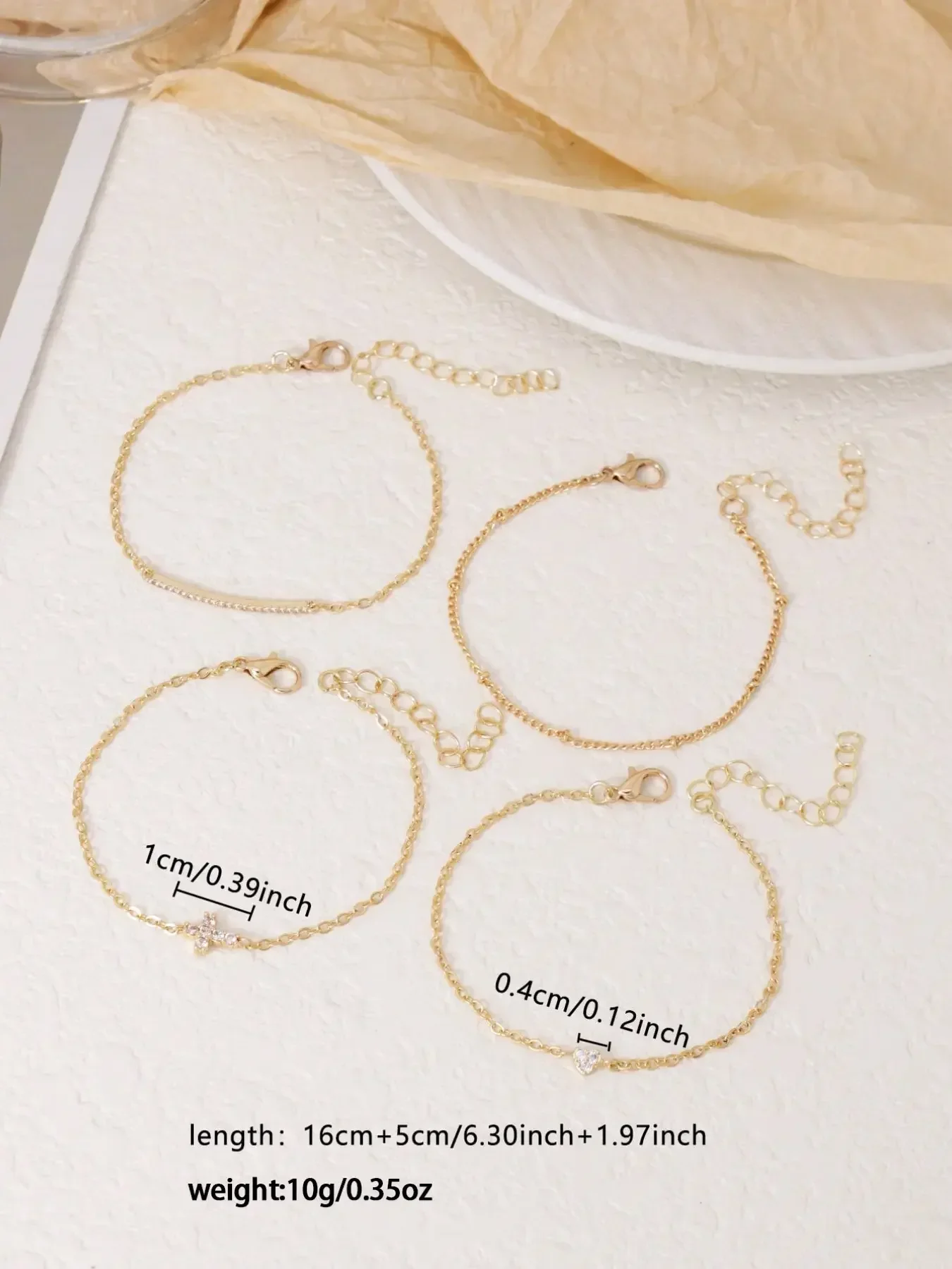 Women's Multilayer Bracelet Set with Cubic Zirconia Cross & Heart Charms, Trendy Layered Design for Everyday Elegance, Stackable Bracelets, Stacking Bracelet, Aesthetic Jewelry Gift