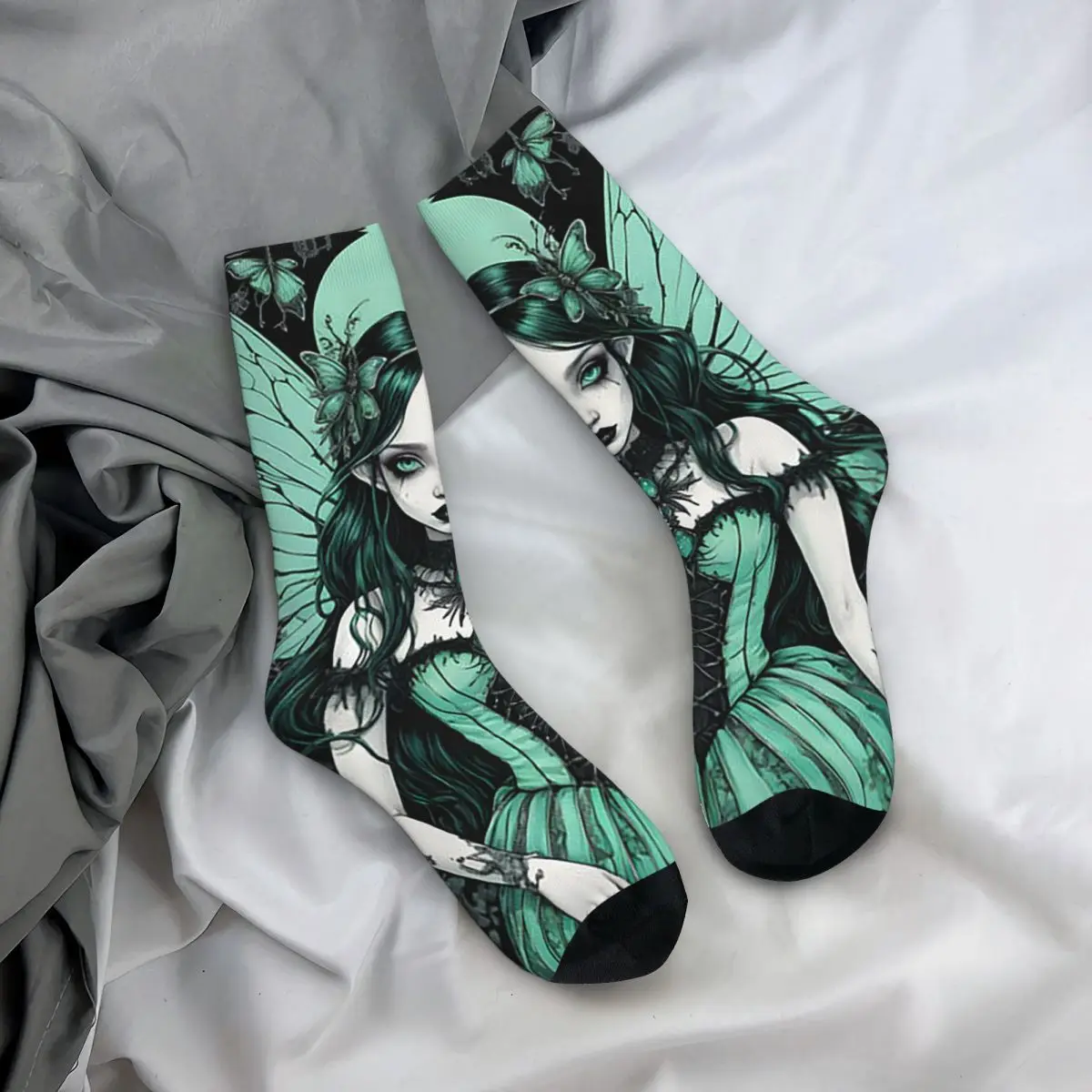 

Всесезонные чулки для экипажа, носки в стиле ретро с изображением зомби для девочек, повседневные длинные носки, аксессуары для мужчин и женщин, подарок на день рождения