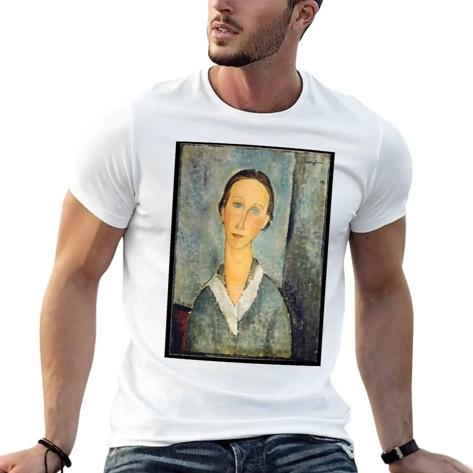 sweat shirt funny t shirts for men New Amedeo Modigliani Girl in a Sailor&apos Blouse T-Shirt Round Collar harajuku Crewneck2024