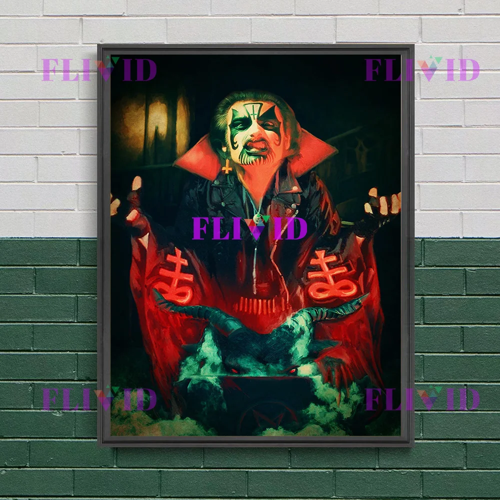 Mother Of Abominations Babalon & Devil Inside Abstract Wall Art Canvas Print,Pagan Movie Movie Characters Art Poster Print Decor
