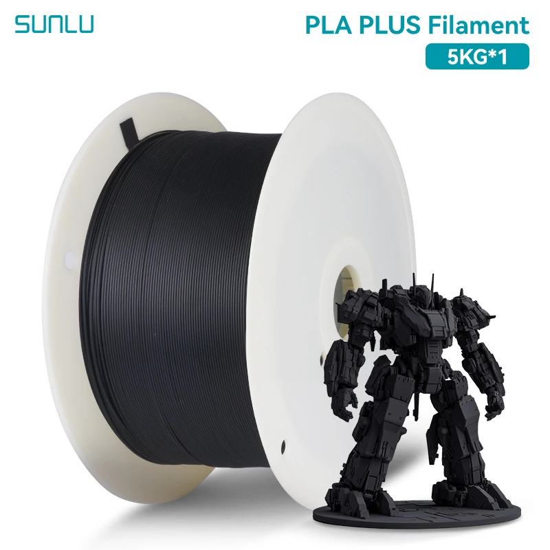 

SUNLU 5 кг PETG/PLA/PLA PLUS 3D-нить 1,75 мм, большая катушка, аккуратно намотанная нить для печати большого рулона для большинства 3D-принтеров FDM