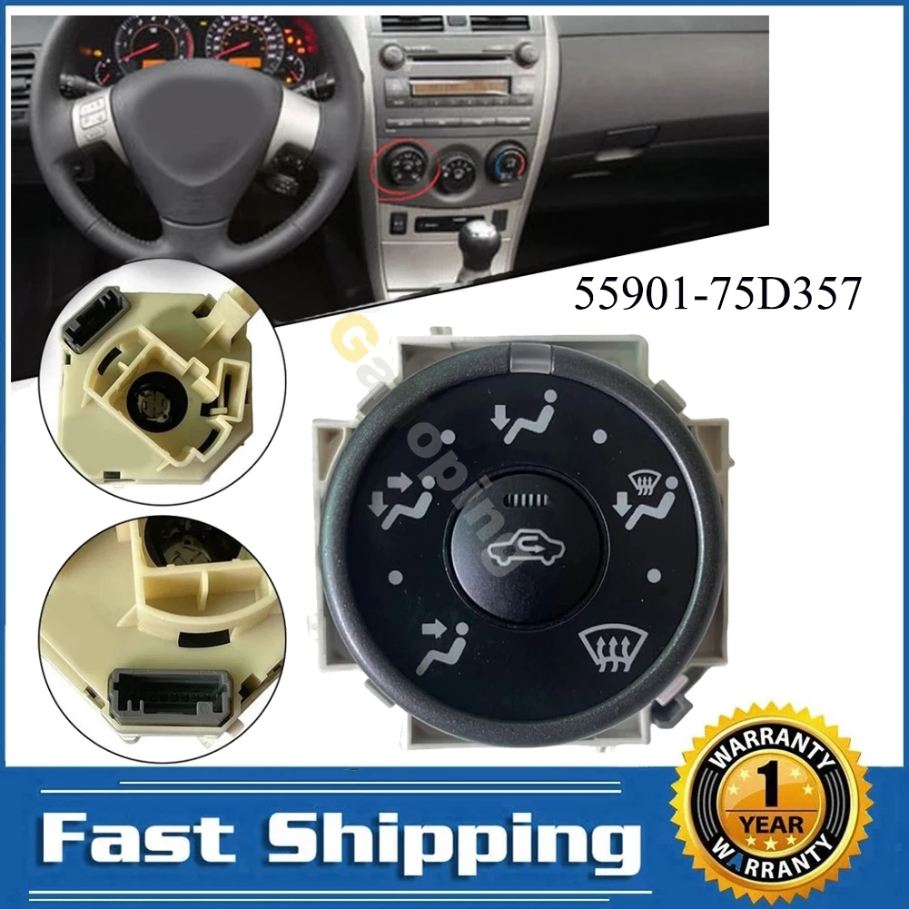 

For 2009-2013 Toyota Corolla Matrix Car Air Conditioning Knob Control Mode Switch Button Car Accessorie 55901-75D357 5590175D357