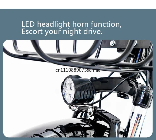 20-inch Fat Tire Lithium Battery Tricycle Snow Tire Pedal Power Tricycle Rough Tire Disc Brake Electric