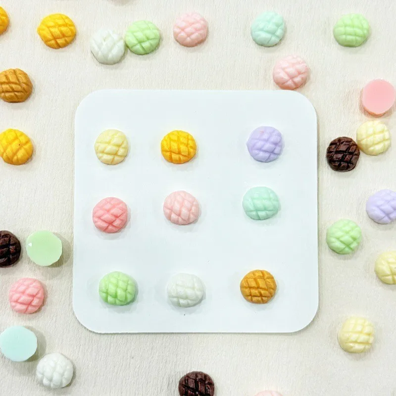 Mini 11×9mm Sugar Pineapple Bun Fake Bread Resin Decor Multi-use DIY Charms For Nail Art Slime Doll House Miniature Crafts