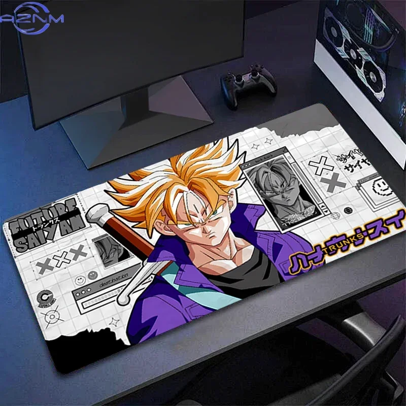 Anime Warrior Character Mouse Pad, Rubber Anti-slip Gaming Mouse Pad, Sunset Cloud Scenery Extended Desk Mat for Keyboard Laptop