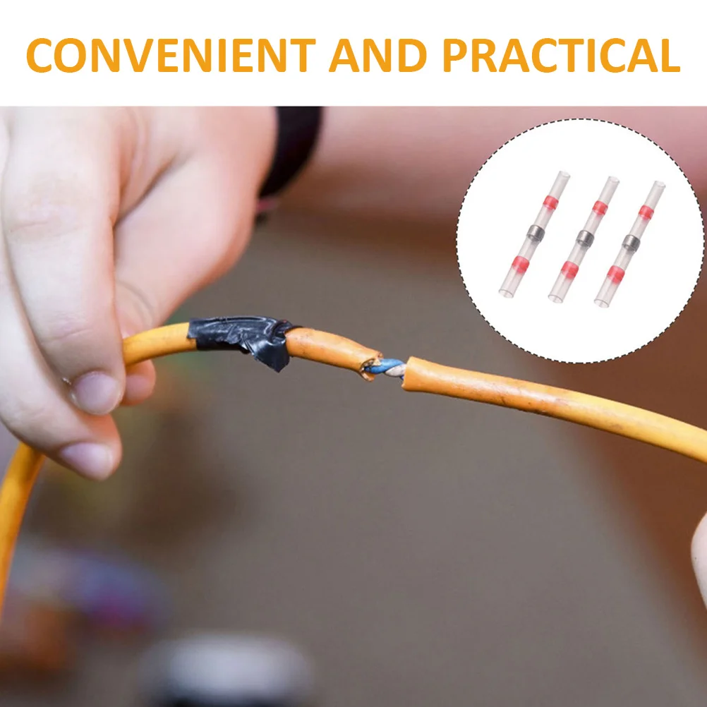 

150pcs Wire Connectors Heat Shrink Butt Solder Sleeves Waterproof Insulated Terminals For Automotive Marine Electrical Welding