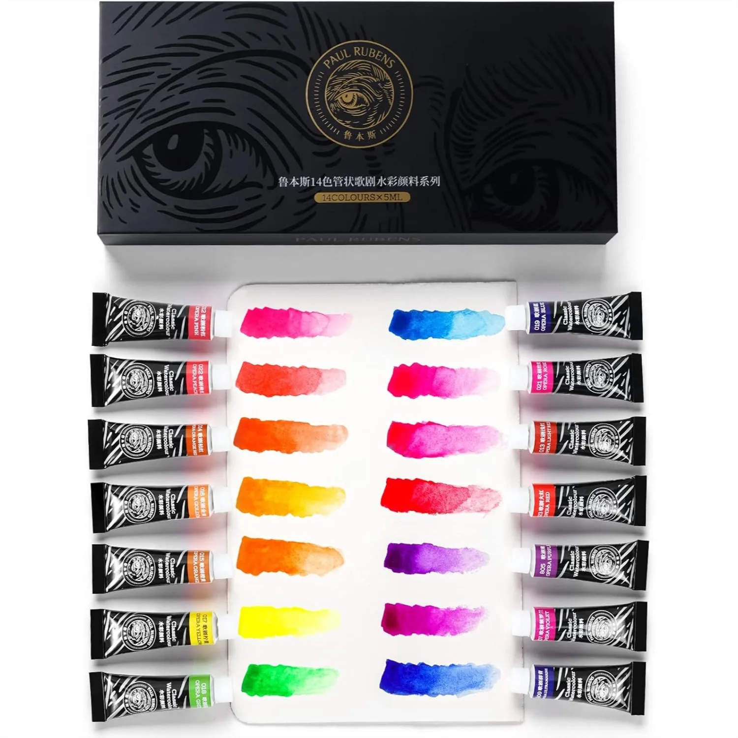 

Neon Watercolor Paint Set 14 Vibrant Tubes 5ml Each for Painting Comic Illustration Decoration